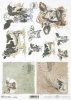 Pascua decoupage papel, granja feliz, vacas*Ostern-Decoupagepapier, glücklicher Bauernhof, Kühe*Пасхальная бумага для декупажа, счастливая ферма, коровы